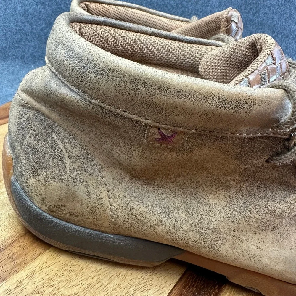 Twisted X Men's Chukka Driving Moc MDM0033 Brown Basket Weave Size 11.5W